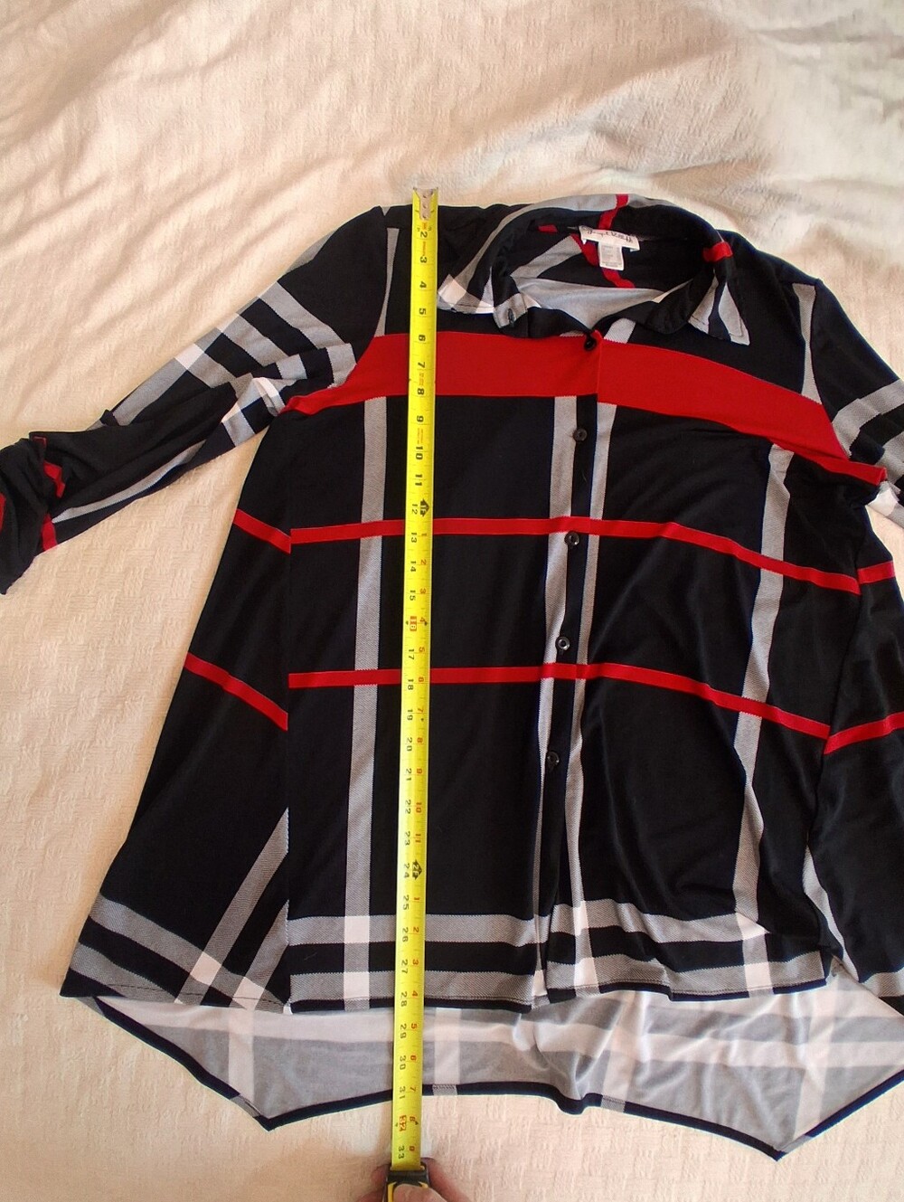 Joseph Ribkoff Plaid Tunic - Picture 4 of 6